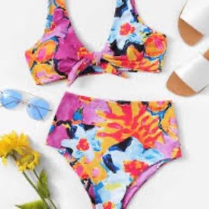 Floral swim suit set